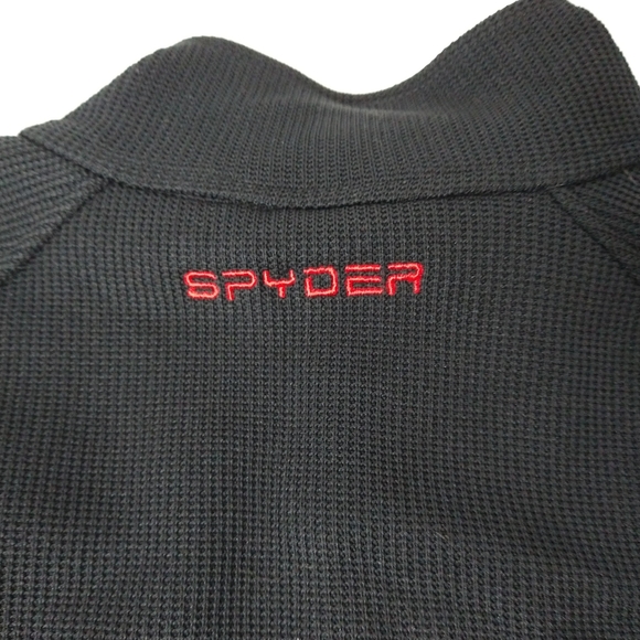 MENS SPYDER STELLAR JACKET Size Large Black Sherpa Lined Bonded Fleece - Picture 4 of 8